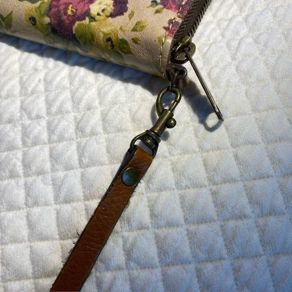 Patricia Nash Antique Rose Leather Wristlet Zippered Wallet 7.6”x4.5” - Picture 10 of 10